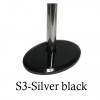 Floor Stand S3 - Silver Black Oval base